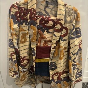 Scotch & Soda Vibrant Snake Print Blazer